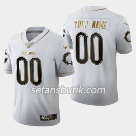 Chicago Bears Tröjor Custom Nike Vit Golden Edition 100th - Herr Chicago Bears Tröjor Custom Nike Vit Golden Edition 100th - Herr